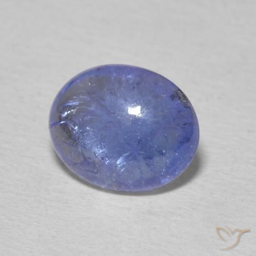 2.01 ct Blue Tanzanite Stone, Natural Tanzanite in Oval Cabochon Shape for Sale