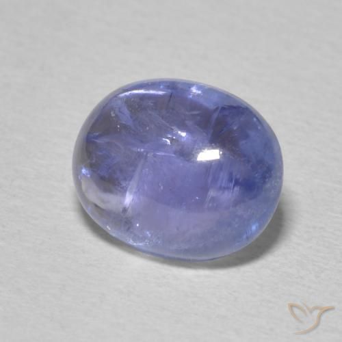 3.78 ct Blue Tanzanite Stone, Natural Tanzanite in Oval Cabochon Shape for Sale