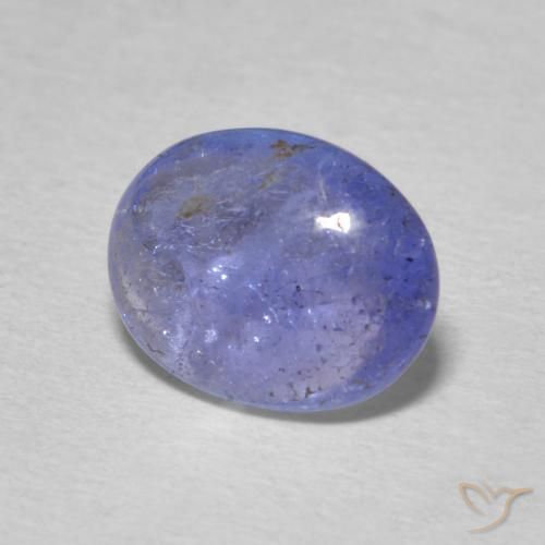 2.40 ct Blue Tanzanite Stone, Natural Tanzanite in Oval Cabochon Shape for Sale