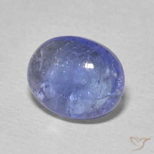 3.62 ct Blue Tanzanite Stone, Natural Tanzanite in Oval Cabochon Shape for Sale
