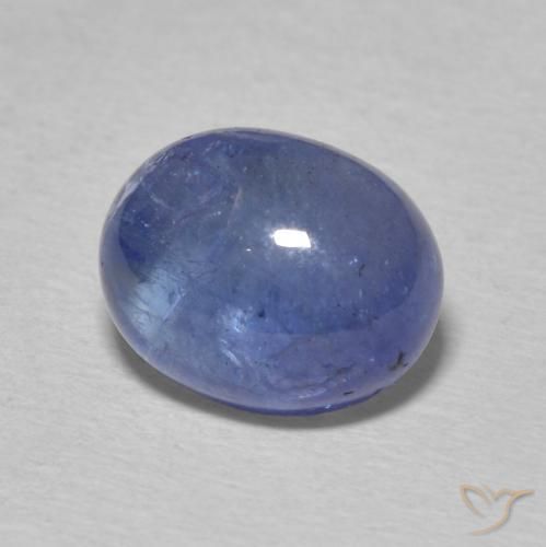 4.08 ct Blue Tanzanite Stone, Natural Tanzanite in Oval Cabochon Shape for Sale