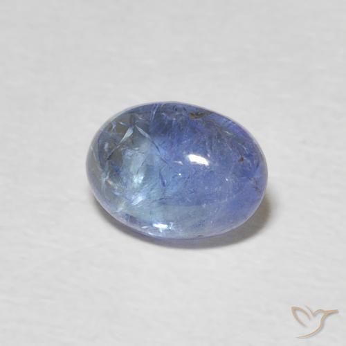 1.54 ct Blue Tanzanite Stone, Natural Tanzanite in Oval Cabochon Shape for Sale