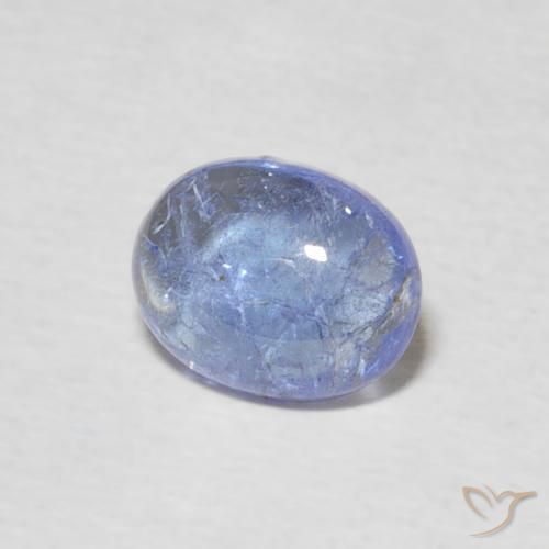 1.53 ct Blue Tanzanite Stone, Natural Tanzanite in Oval Cabochon Shape for Sale