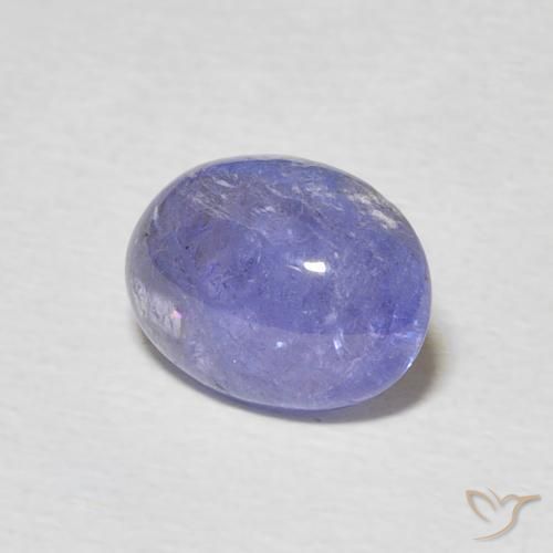 2.10 ct Blue Tanzanite Stone, Natural Tanzanite in Oval Cabochon Shape for Sale