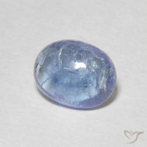 1.65 ct Blue Tanzanite Stone, Natural Tanzanite in Oval Cabochon Shape for Sale