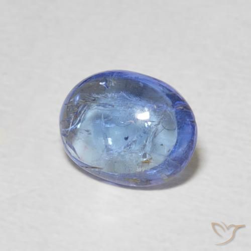 1.33 ct Blue Tanzanite Stone, Natural Tanzanite in Oval Cabochon Shape for Sale