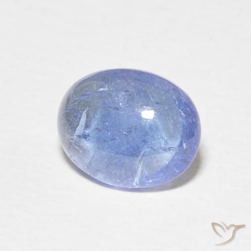 2.37 ct Blue Tanzanite Stone, Natural Tanzanite in Oval Cabochon Shape for Sale