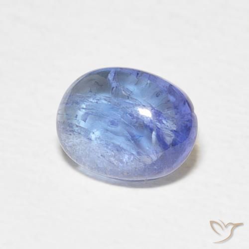 1.63 ct Blue Tanzanite Stone, Natural Tanzanite in Oval Cabochon Shape for Sale