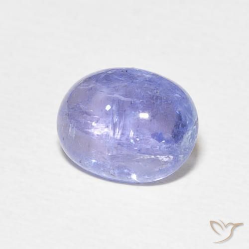2.46 ct Blue Tanzanite Stone, Natural Tanzanite in Oval Cabochon Shape for Sale