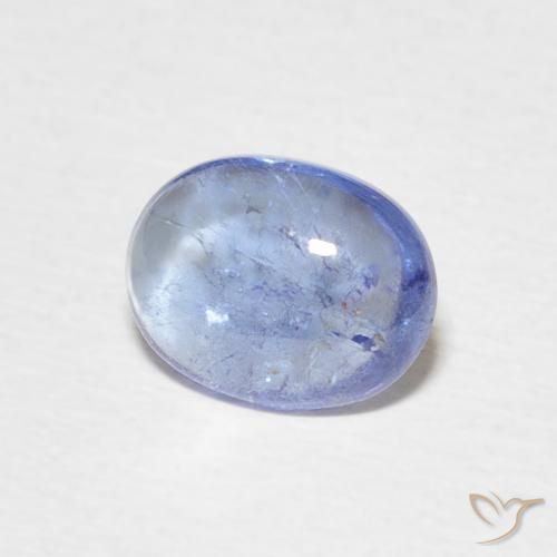 1.29 ct Blue Tanzanite Stone, Natural Tanzanite in Oval Cabochon Shape for Sale
