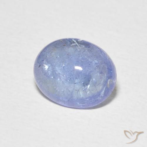 3.48 ct Blue Tanzanite Stone, Natural Tanzanite in Oval Cabochon Shape for Sale
