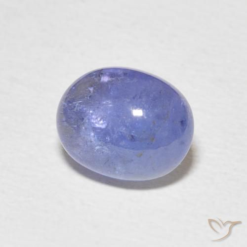 2.97 ct Blue Tanzanite Stone, Natural Tanzanite in Oval Cabochon Shape for Sale