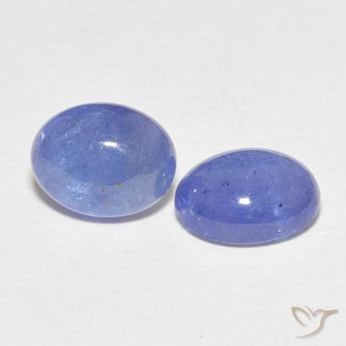 5.35 ctw Blue Tanzanite Stones, Natural Tanzanite in Oval Cabochon Shape for Sale