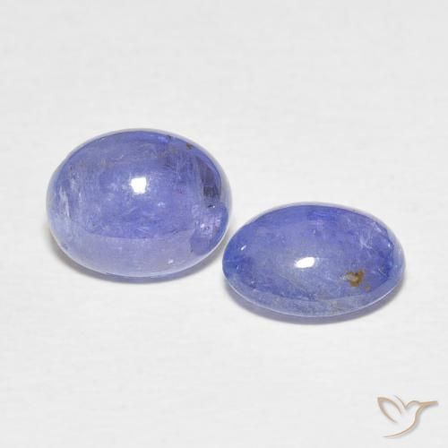 4.74 ctw Blue Tanzanite Stones, Natural Tanzanite in Oval Cabochon Shape for Sale