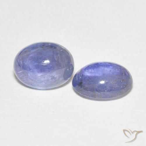 4.69 ctw Blue Tanzanite Stones, Natural Tanzanite in Oval Cabochon Shape for Sale