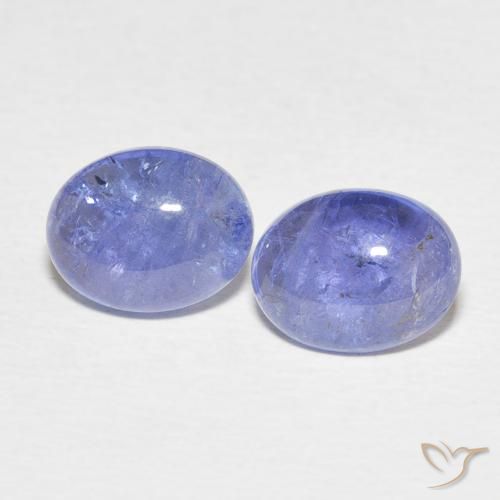 4.91ctw Natural Light Violet Blue Tanzanite, Oval, Transparent
