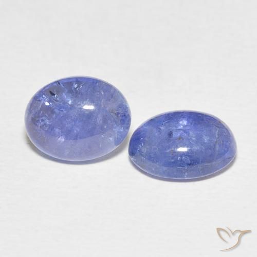 4.91 ctw Blue Tanzanite Stones, Natural Tanzanite in Oval Cabochon Shape for Sale