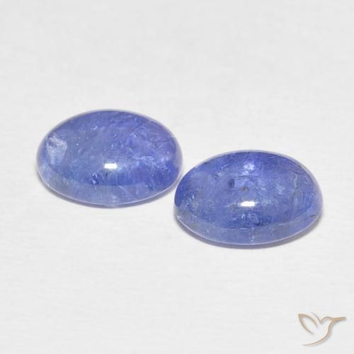 Tanzanite Gemstones in 9 x 7 mm (calibrated) Size for Sale, Tanzanite Stones in Light Violet Blue Color