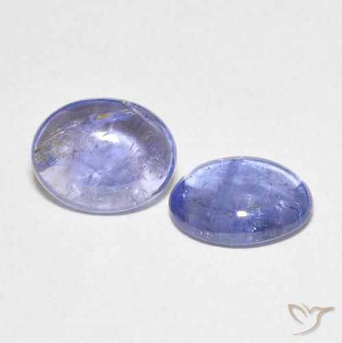 5.78 ctw Blue Tanzanite Stones, Natural Tanzanite in Oval Cabochon Shape for Sale