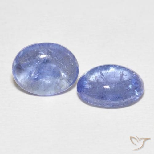 6.45 ctw Blue Tanzanite Stones, Natural Tanzanite in Oval Cabochon Shape for Sale