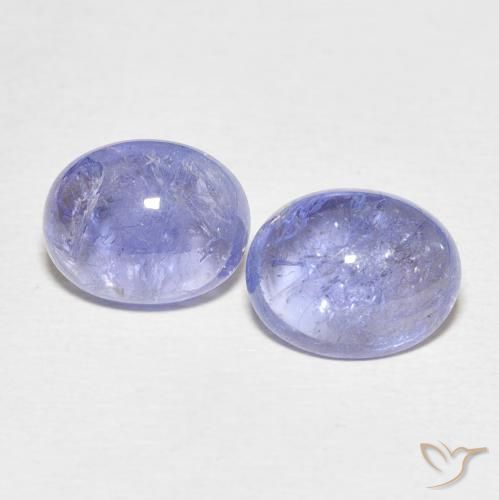 6.45ctw Natural Light Purplish Blue Tanzanite, Oval, Transparent