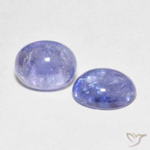 6.45 ctw Blue Tanzanite Stones, Natural Tanzanite in Oval Cabochon Shape for Sale