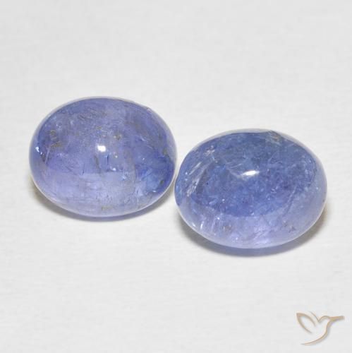 8.48 ctw Blue Tanzanite Gemstones, Tanzanite Gems in Oval Cabochon Shape for Sale.