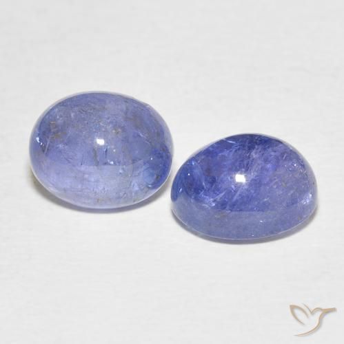 8.48 ctw Blue Tanzanite Stones, Natural Tanzanite in Oval Cabochon Shape for Sale