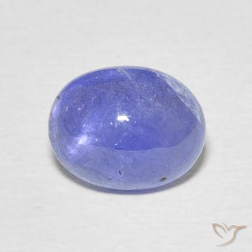 2.49 ct Blue Tanzanite Gemstone, Tanzanite Gem in Oval Cabochon Shape for Sale.