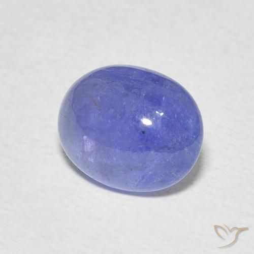 2.60 ct Blue Tanzanite Stone, Natural Tanzanite in Oval Cabochon Shape for Sale