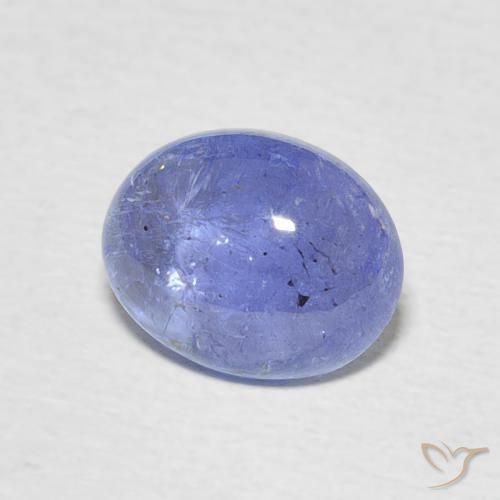 2.56 ct Blue Tanzanite Stone, Natural Tanzanite in Oval Cabochon Shape for Sale