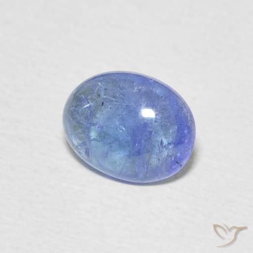 1.46 ct Blue Tanzanite Stone, Natural Tanzanite in Oval Cabochon Shape for Sale