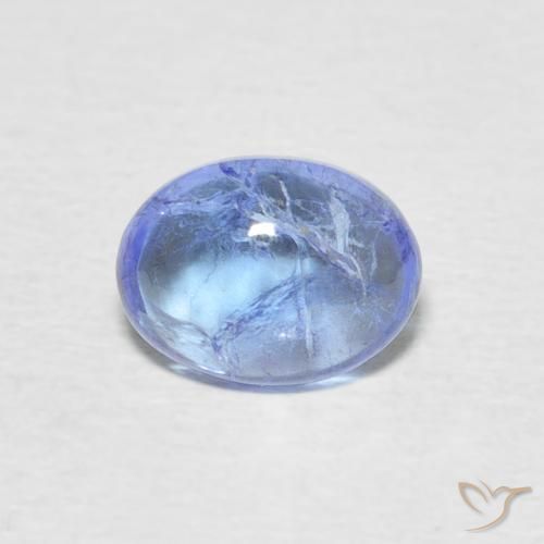 1.65 ct Blue Tanzanite Gemstone, Tanzanite Gem in Oval Cabochon Shape for Sale.