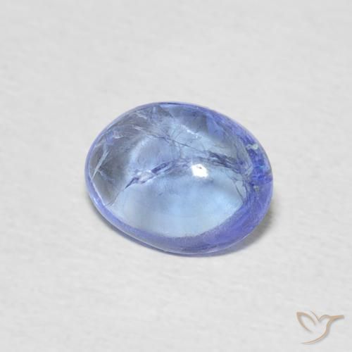 1.39 ct Blue Tanzanite Stone, Natural Tanzanite in Oval Cabochon Shape for Sale