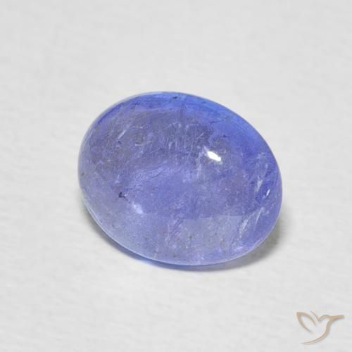2.09 ct Blue Tanzanite Stone, Natural Tanzanite in Oval Cabochon Shape for Sale