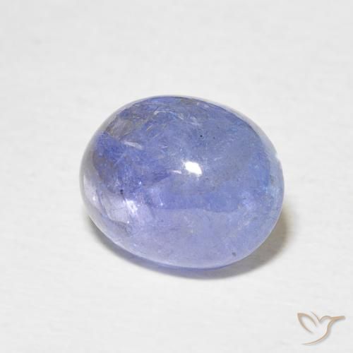 4.13 ct Blue Tanzanite Stone, Natural Tanzanite in Oval Cabochon Shape for Sale