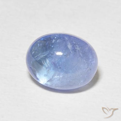 2.97 ct Blue Tanzanite Stone, Natural Tanzanite in Oval Cabochon Shape for Sale