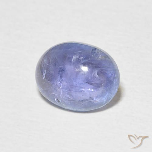 2.35 ct Blue Tanzanite Stone, Natural Tanzanite in Oval Cabochon Shape for Sale