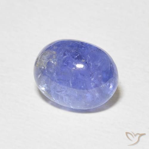 2.84 ct Blue Tanzanite Stone, Natural Tanzanite in Oval Cabochon Shape for Sale