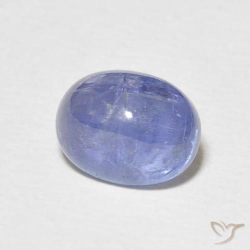 3.87 ct Blue Tanzanite Stone, Natural Tanzanite in Oval Cabochon Shape for Sale