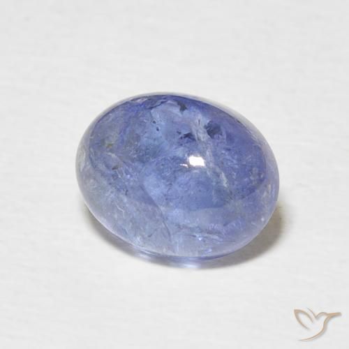 3.14 ct Blue Tanzanite Stone, Natural Tanzanite in Oval Cabochon Shape for Sale