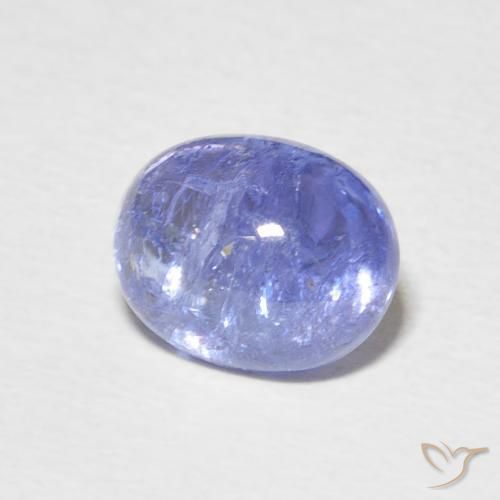 3.93 ct Blue Tanzanite Stone, Natural Tanzanite in Oval Cabochon Shape for Sale
