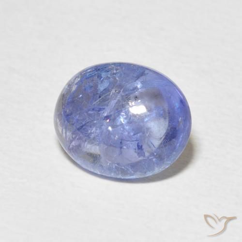 3.25 ct Blue Tanzanite Stone, Natural Tanzanite in Oval Cabochon Shape for Sale
