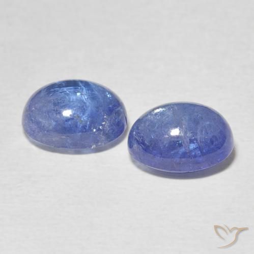 Tanzanite Gemstones in 9.3 x 7.4 mm Size for Sale, Tanzanite Stones in Medium Navy Blue Color