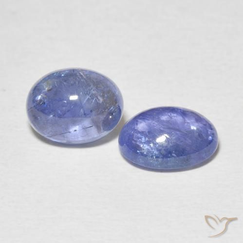 4.92 ctw Blue Tanzanite Stones, Natural Tanzanite in Oval Cabochon Shape for Sale