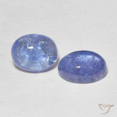 4.77 ctw Blue Tanzanite Stones, Natural Tanzanite in Oval Cabochon Shape for Sale