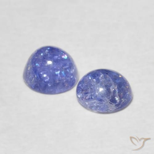 Tanzanite Gemstones in 5 mm (calibrated) Size for Sale, Tanzanite Stones in Intense Violet Blue Color