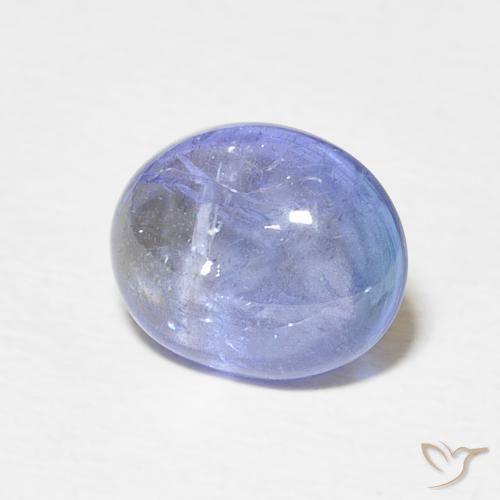3.17 ct Blue Tanzanite Stone, Natural Tanzanite in Oval Cabochon Shape for Sale