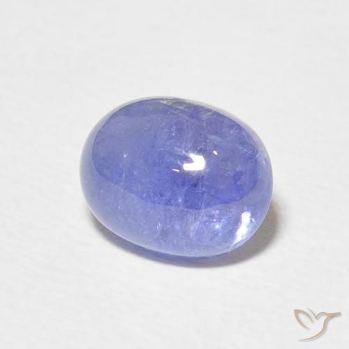 3.21 ct Blue Tanzanite Stone, Natural Tanzanite in Oval Cabochon Shape for Sale