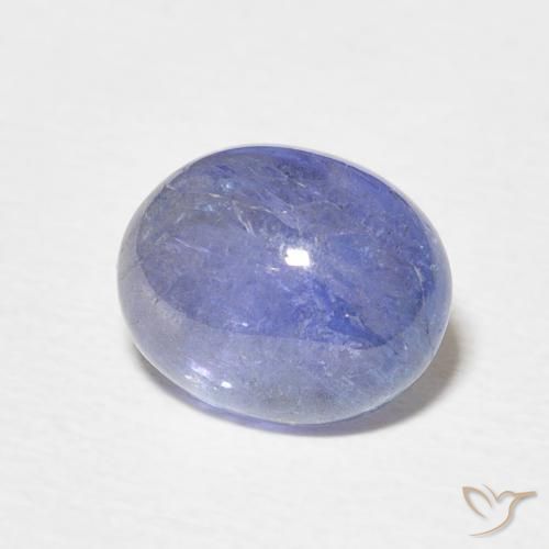 3.89 ct Blue Tanzanite Stone, Natural Tanzanite in Oval Cabochon Shape for Sale